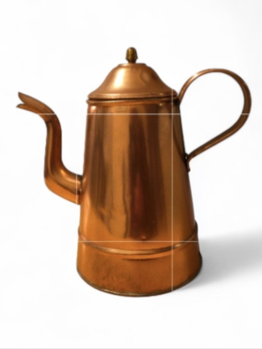 Vintage Dutch Daalderop Style Copper and Brass Coffee Pot / Neapolitan Oil Can